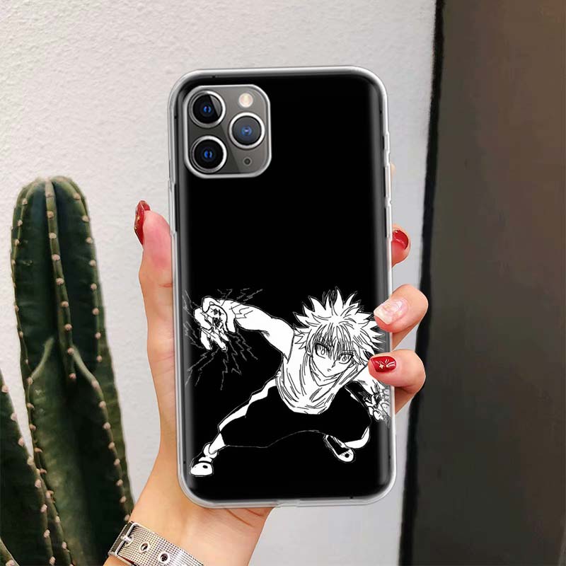 Black White Hunter X For iPhone 17 Air 16 15 14 Plus 13 Mini 12 11 Pro Max Phone Case 16E 7 Print 8 SE Fundas Cover Soft Coque 1
