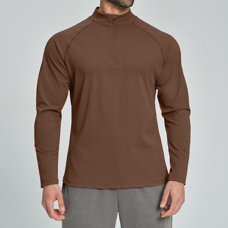 Men S Half Zip Long Sleeve Top For Sports Fitness Casual Hiking