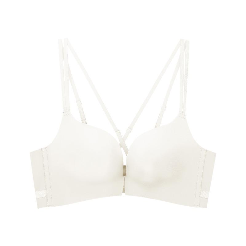

Women s summer small breasts gather and close secondary breasts to prevent sagging deep and seamless beauty back bra cover front buckle underwear 85 (for 38abc) білий