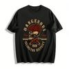 1920 Gefährliches Viertel Totenkopf Rasiermesser Druck Lässiges Streetwear T-Shirt Reines Baumwoll-T-Shirt
