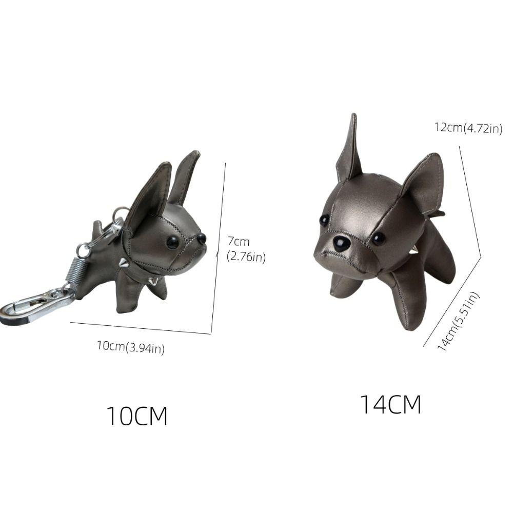 Cartoon Chubby Leather Keychain Cute Car Keyring Unique Dog Pendant Friend