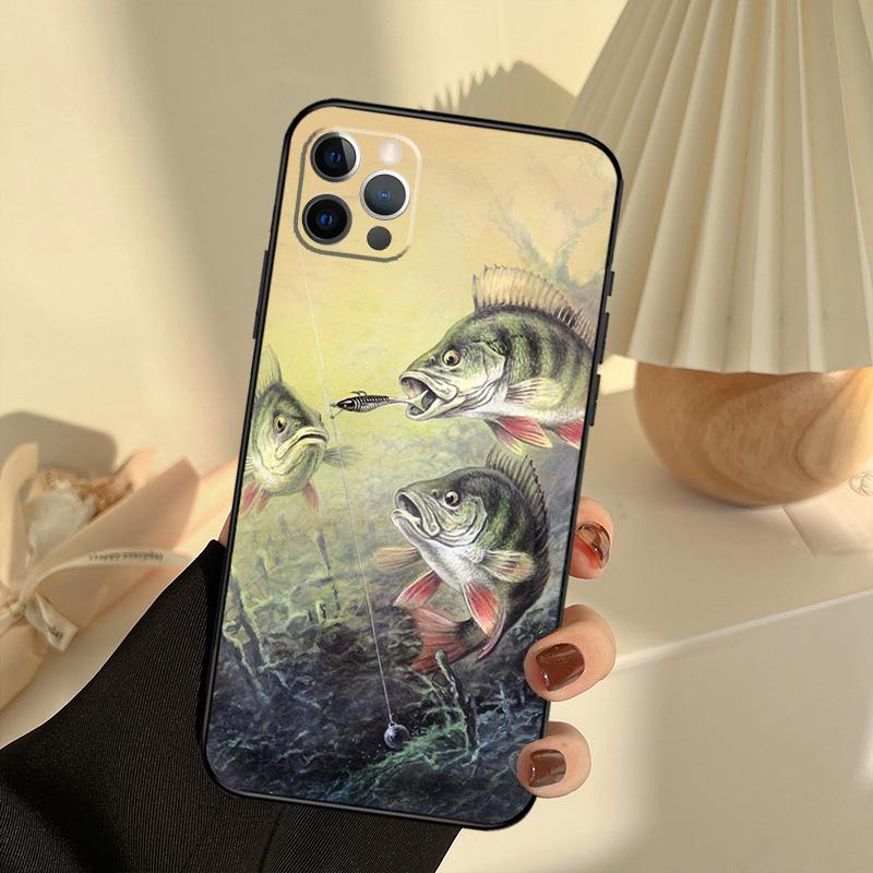 

Carp Fish Phone Case For iPhone 17 16 15 14 13 11 12 Pro Max 13 mini 15 16 Plus 16e 17 Air Cover Funda iPhone 12Pro MAX