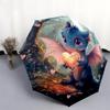 Dragon Pattern, Automatic Folding Umbrella, Portable and Foldable Design, 8 Ribs, a Christmas or Birthday Gift.
