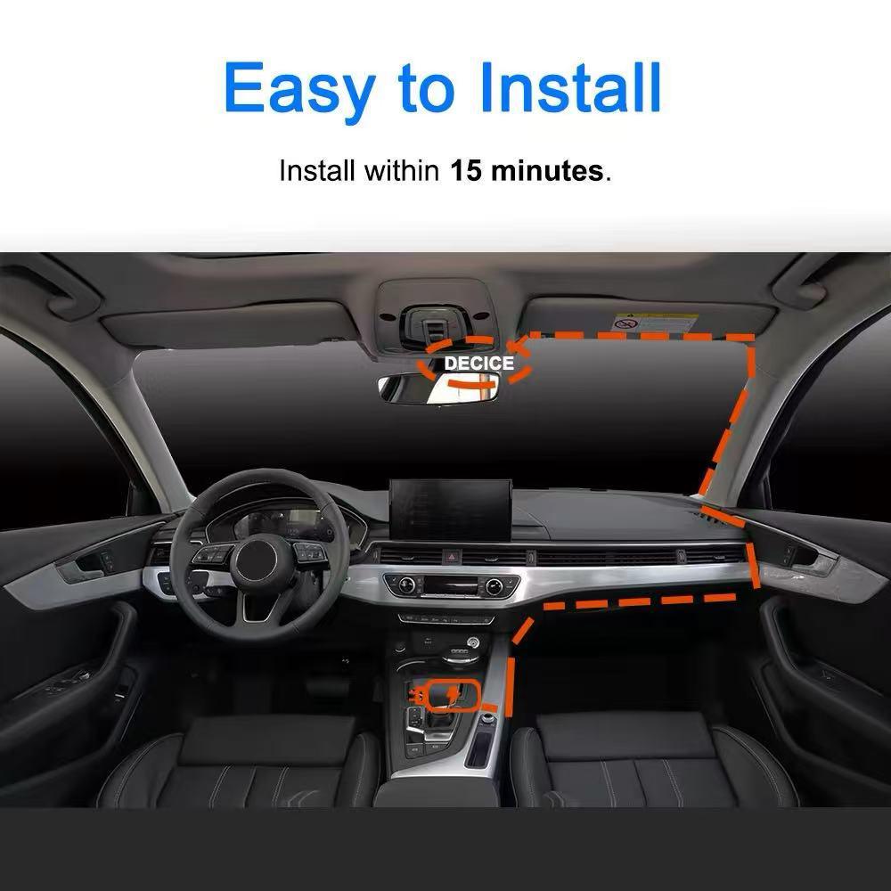 Câmara de painel 4K HD de 1,97 polegadas com lente dupla, GPS e WIFI