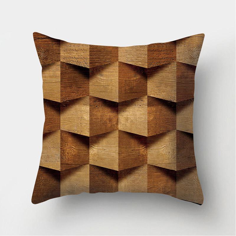 Home Decor Wood Stone Pattern Pillowcase Cushion Cover Sofa Pillowcase Bedroom Living Room funda de almohada