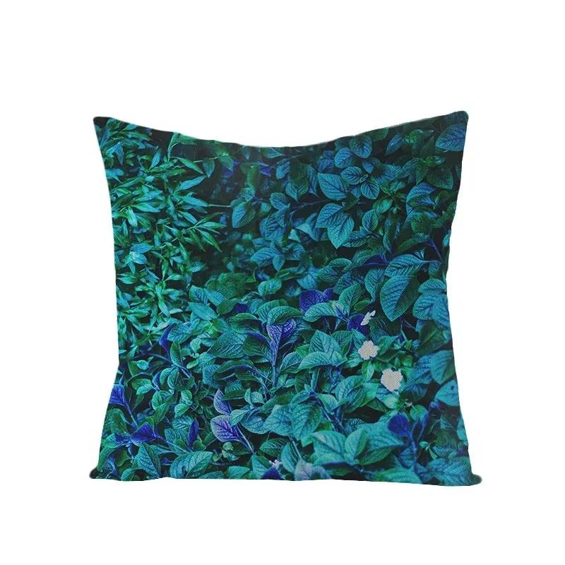 Plant Leaf Pillow Cover Bedroom Room Home Decoration Office Seat Living Room Sofa Cushion Cover 45X45Cm