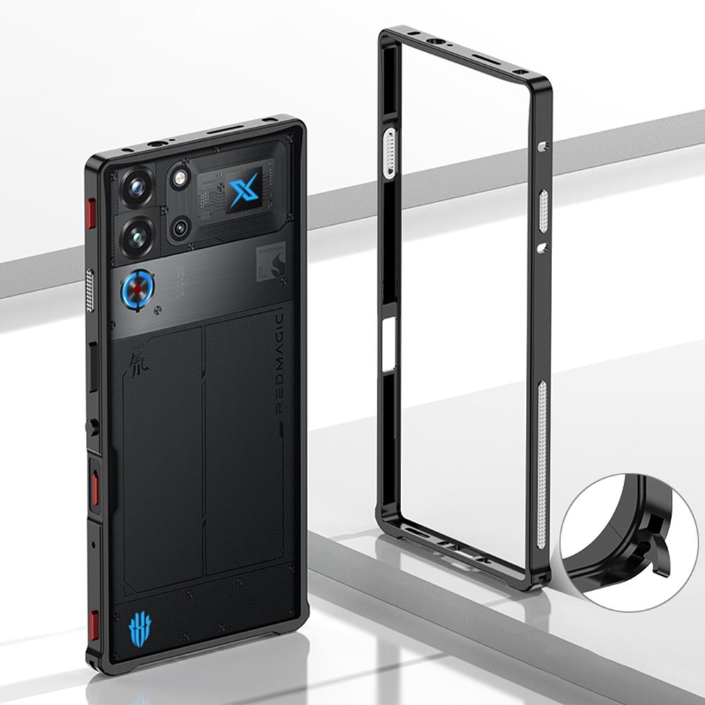 Bumper Cases For ZTE nubia Red Magic 10 Pro+ 5G/10 Pro 5G Metal Frame Heat Dissipation Cover with Lens Protector