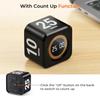 Rotating Pomodoro Timer Preset Desk Productivity Flip Timer ADHD Tool Cube Countdown Stopwatch for Study School Kitchen Work3