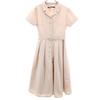 An Another Angelus Short Sleeve Open Color Long Dress F Beige Women Used