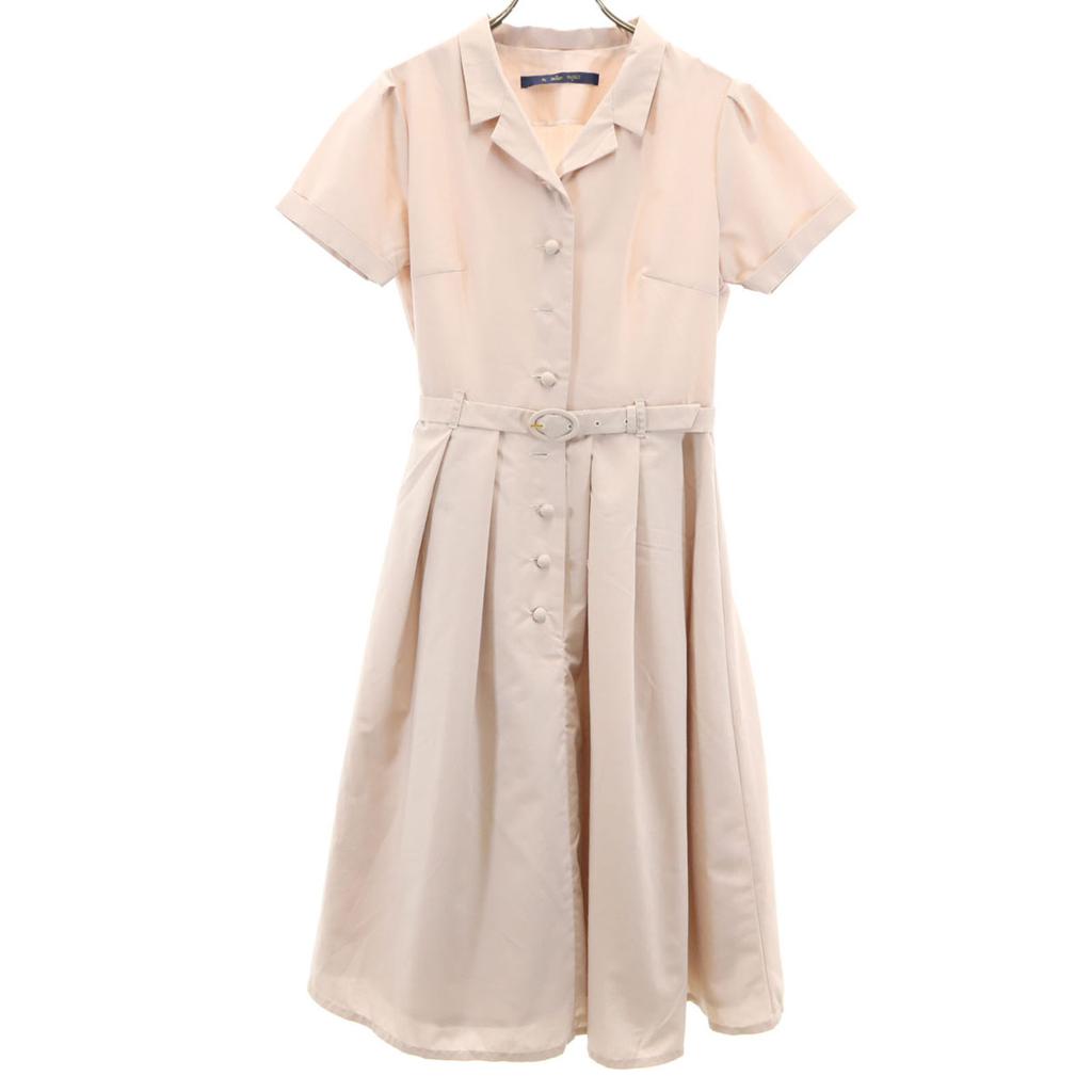 an another angelus Short sleeve Open color Long dress F Beige Women Used