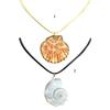 Handcrafted Adjustable Shell/Conch Necklace Natural Bead Accent Rope Tie Closure Lightweight Jewelry Gift