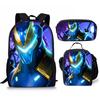 3 pièces Sac à dos d'activité Fortnite Anime Dessin animé Cartable Grande capacité Étudiant Sacs d'école Trousse à crayons Mignon et Charmant Sac à lunch Date de naissance Cadeau