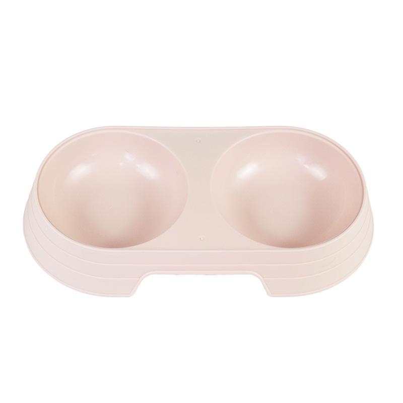 Minimalist Anti-Tip Macaron Color Double Pet Bowl for Cats