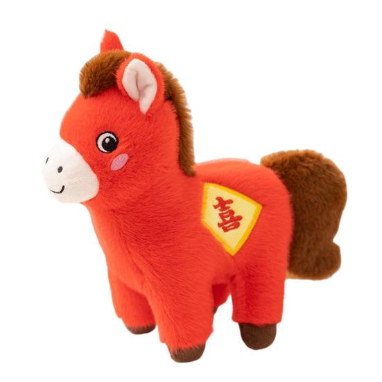 Horse Plush Doll 2026 Year of The Horse Plushie Realistic Pony Doll Soft Stuffed Animal Gift for Bag Car Decor