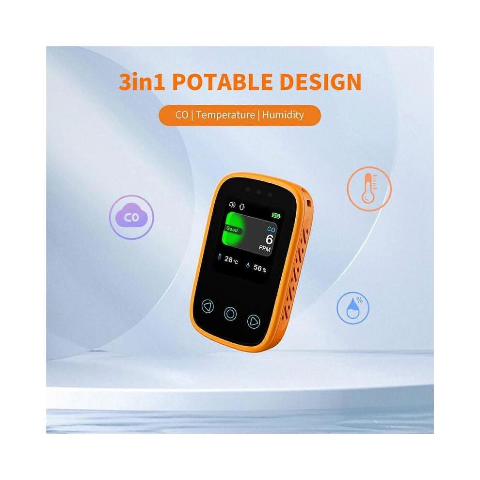 Travel Carbon Monoxide Detector Mini Camping Tent Alarm,Orange