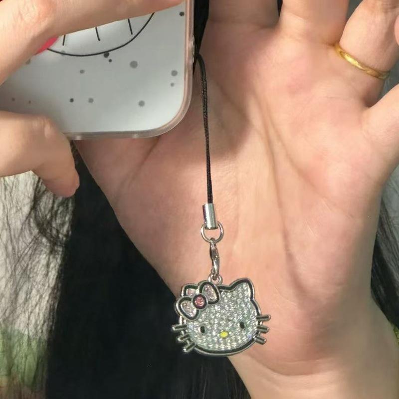 Cartoon Cat Rhinestone Necklace - Fashionable Girly Student Best Friend Chain with Niche Design.