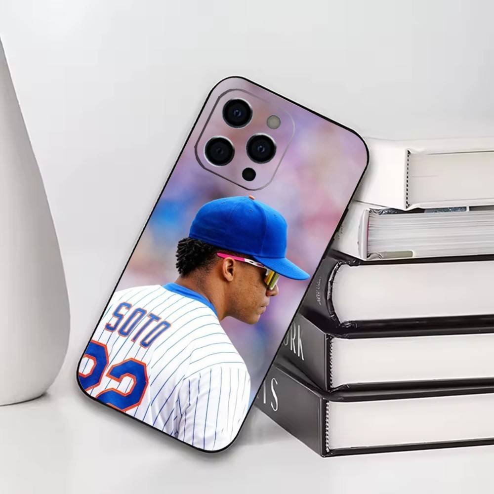 Baseball Juan Soto  Phone Case For iPhone17,16,15,14,13,12,11 Plus,Pro Soft Silicone Black Cover