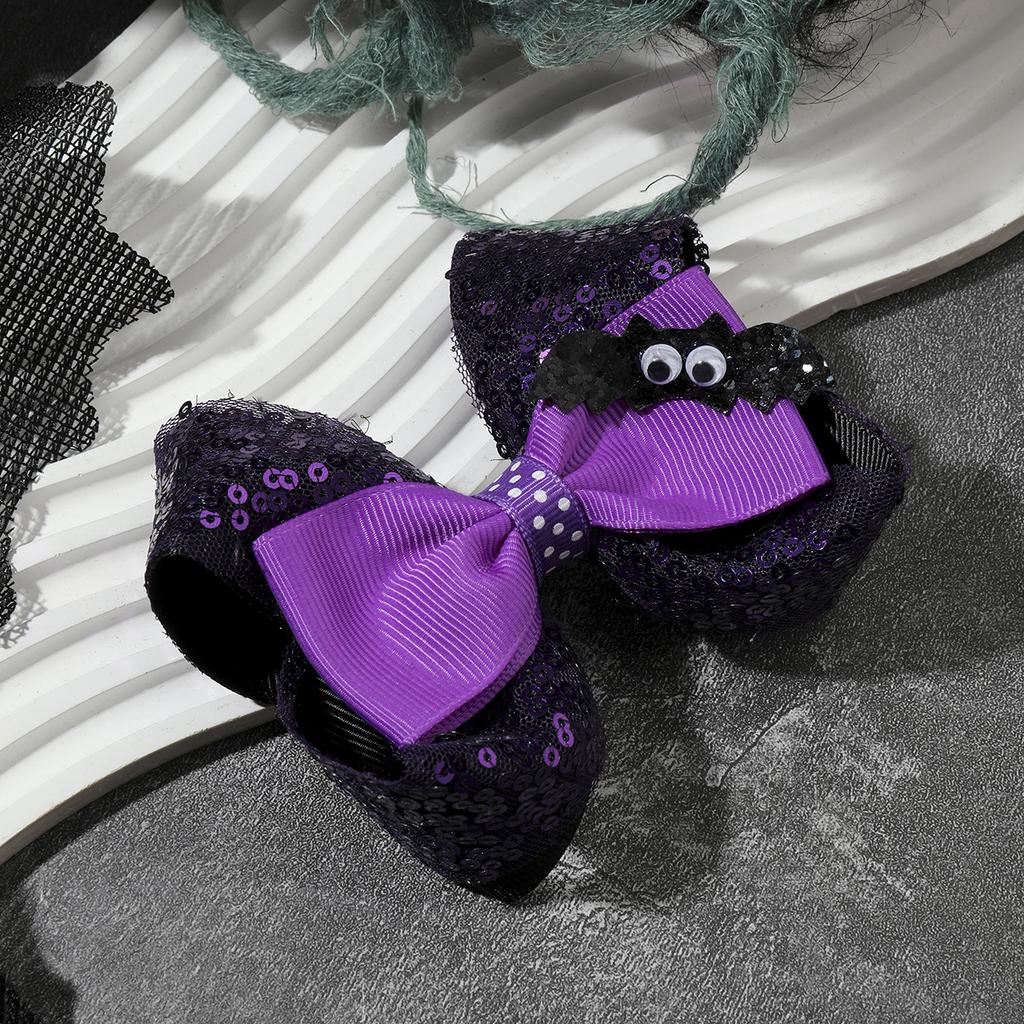 New Fashion Halloween Lace Sequins Cartoon Bow Lovely Girls Hairpins Children Headwear Hairgrip Hair Clips Hair Accessories