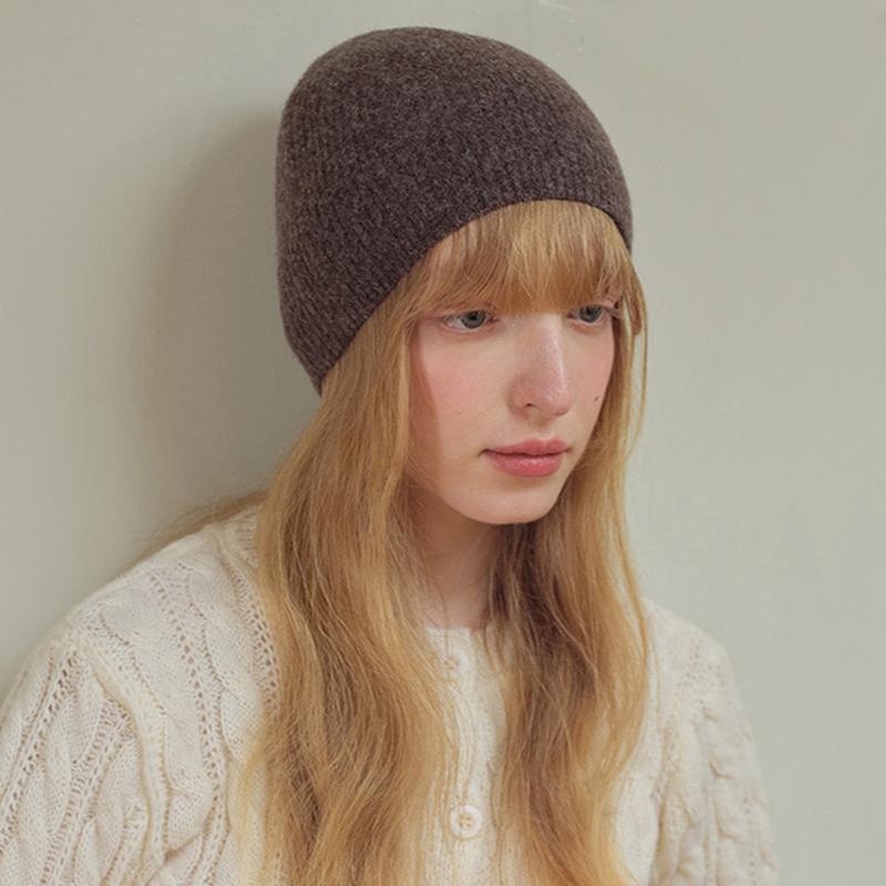Solid Unisex Beanie Autumn Winter Wool Blends Soft Warm Knitted Cap Men Women Skullcap Hats Gorro Ski Caps Cold Proof Beanies