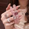 Madagascar Pink Crystal & Amethyst Bead Bracelet – Peach Blossom Luck Women's Style