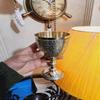 17.78 Cm Solid Brass Chalice Goblet Communion Cup, Drinking Goblet Gift for Christmas, Wedding, Anniversary, Birthday