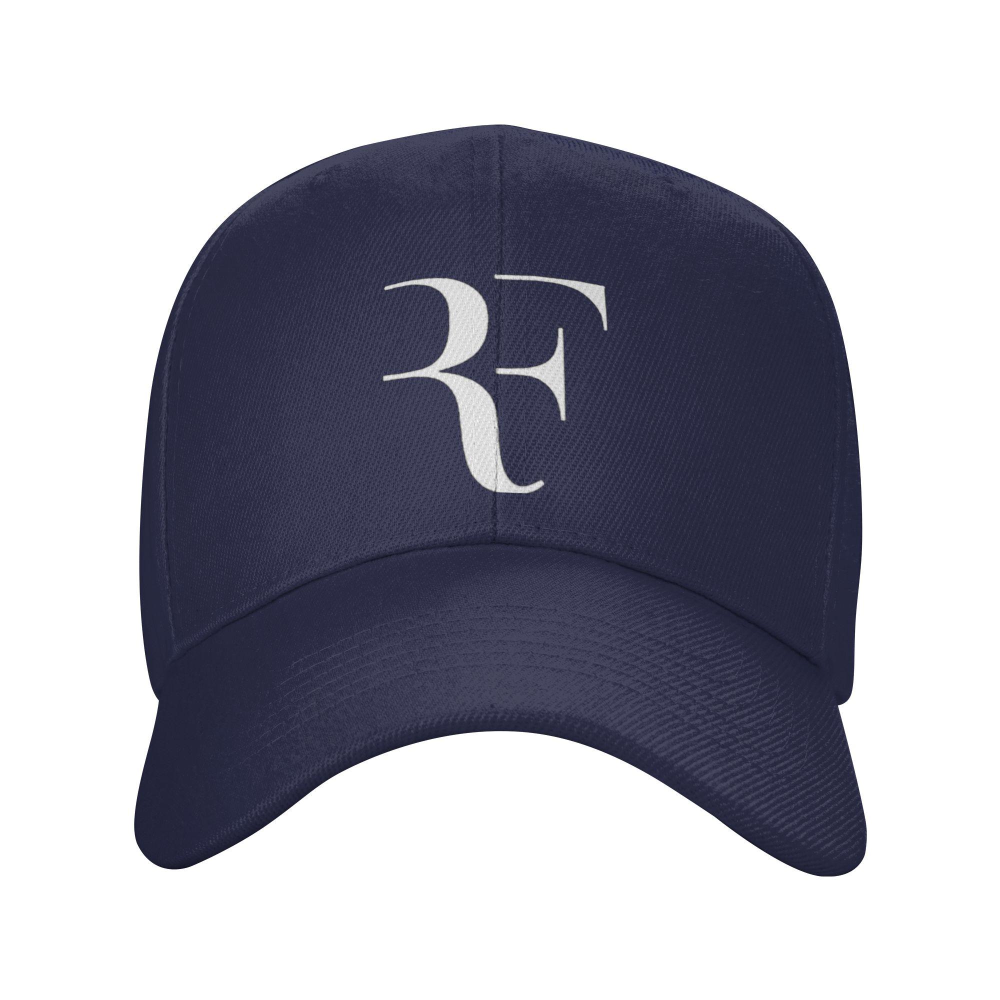 Unisex RF Roger Federer Outdoor-Hut Frühling Trucker-Kappe Neue Baseballkappe 2026 Sportmützen One Size navy blau