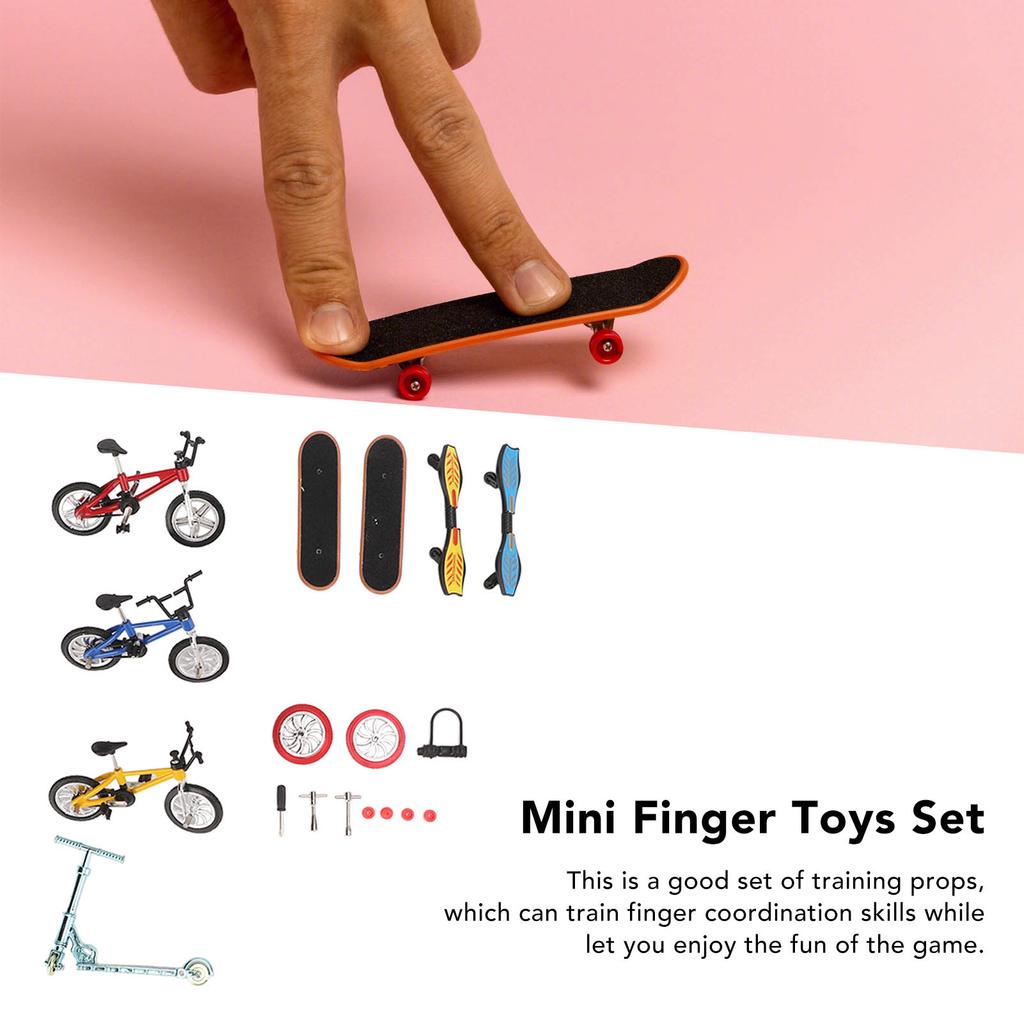 Mini Finger Skateboards Toys Set Finger Skateboards for Kids Children Decorative Parts