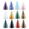 Crystal Cone Ring Holder Natural Stone Ring Stand Cone Shape Jewelry Display Stand for Retailer Home Storage Display