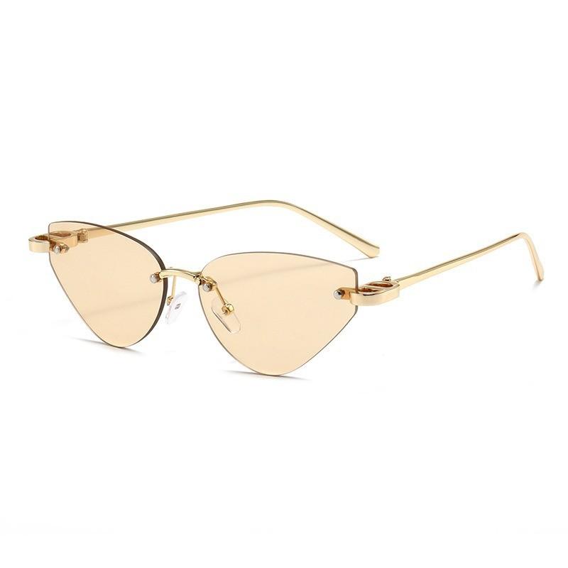 

Fashion Triangle Cat Eye Sunglasses With Uv400 Protection For Travel And Parties Style 6