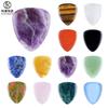 Natural Crystal Guitar Pick for Electric Guitar Bass Strumming Jade Agate Style Gift