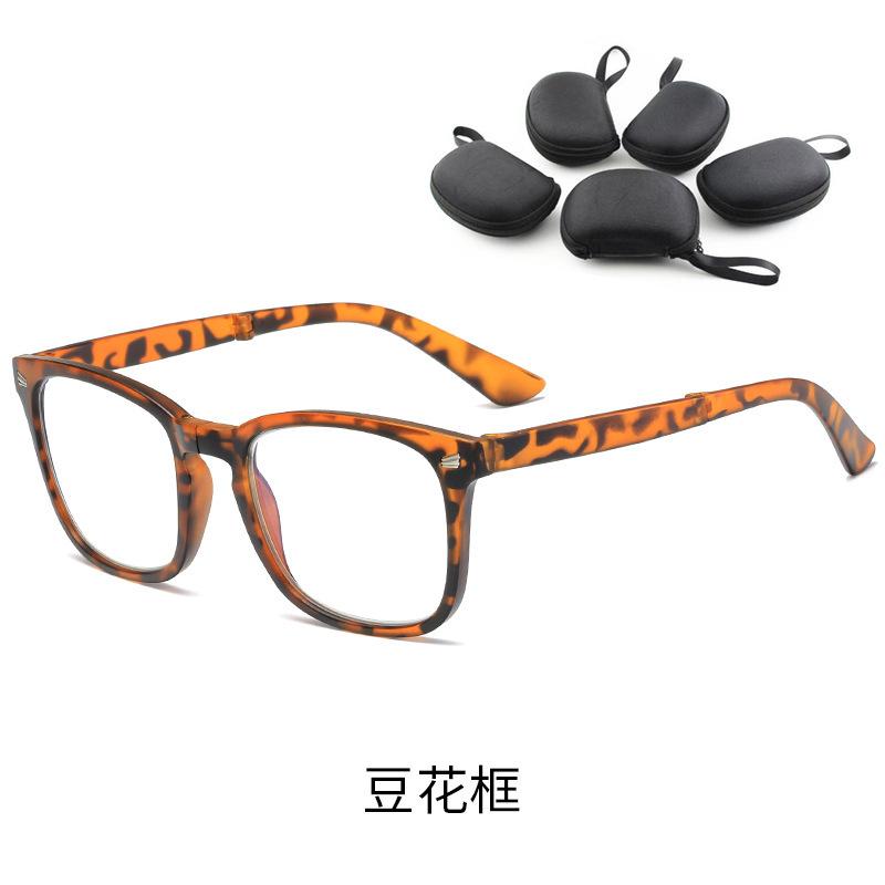 Anti-blue folding reading glasses, high-end KY women, elderly people, far-sighted reading glasses, retro frames, women