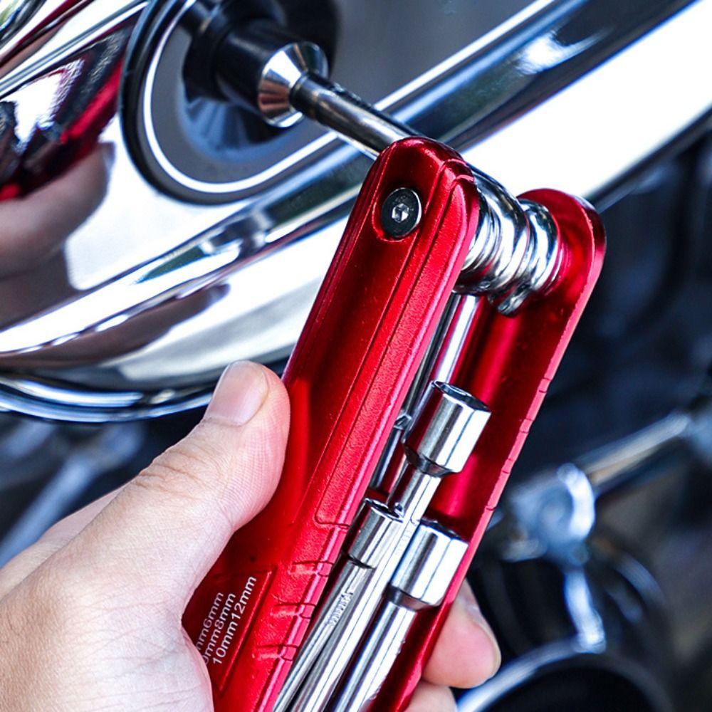 Metric or Imperial 6 in 1 Socket Wrench Portable Folding Nut Driver Set  Mechanics