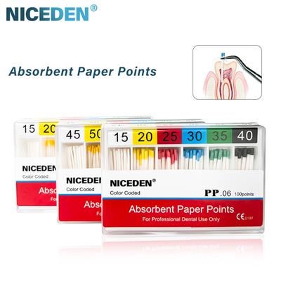 N PP Materials15-40# Strong Absorption Pure Cotton Dental Absorbent Paper Points 2/4/6 Taper