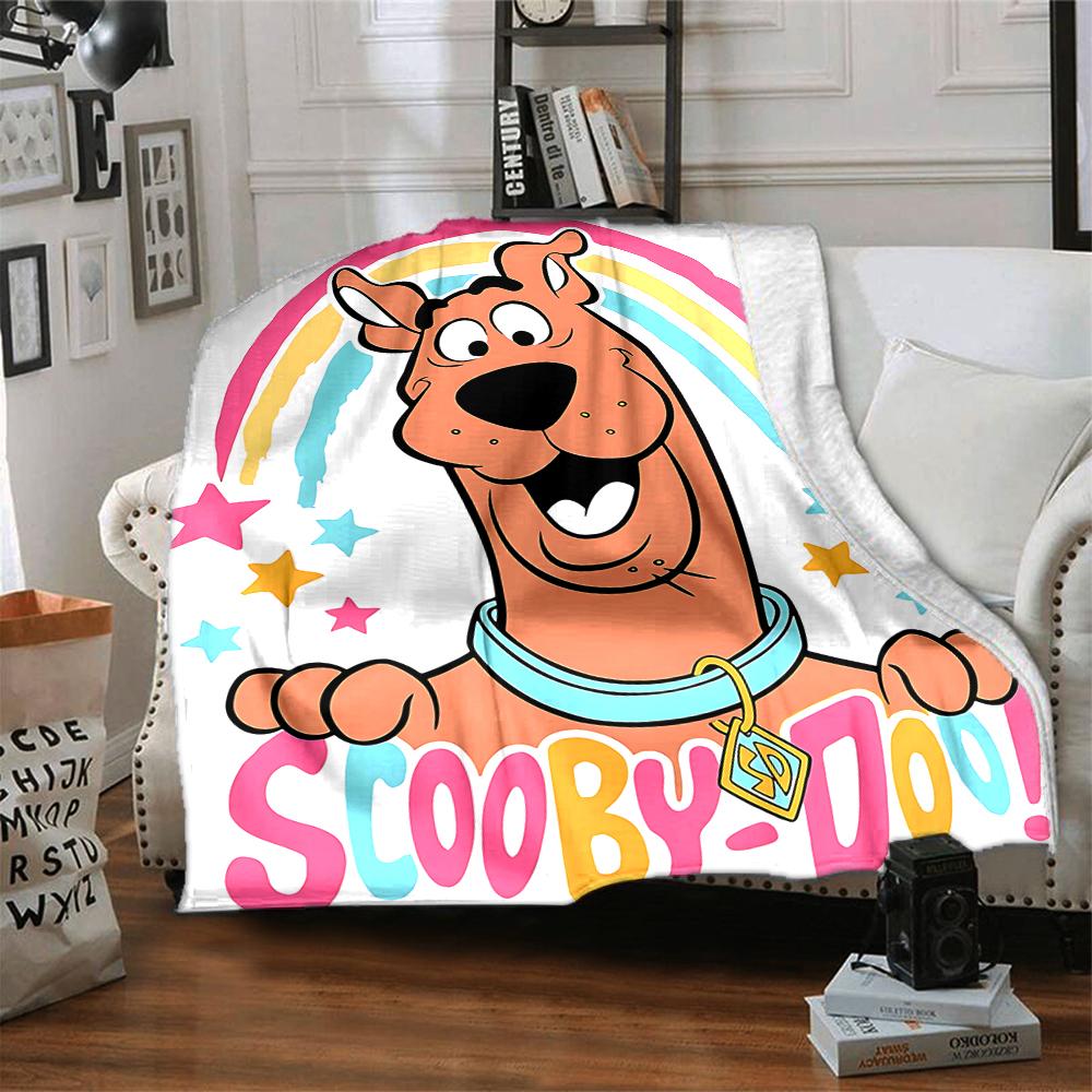 1Pc Scoobydoo Mystery Machine Blanket For Couch Bed Plush Cozy Fuzzy Blanket Super Soft Warm Blankets For Fall And Winter 0918155