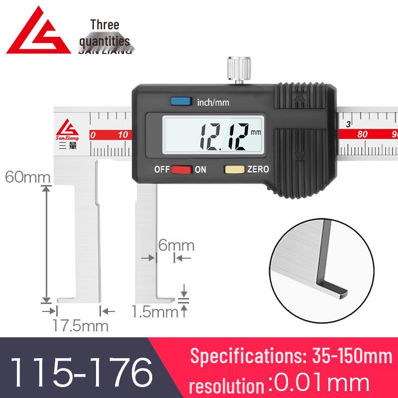 Stainless Steel Digital Vernier Caliper 10-150mm for Inner/Outer Groove Measurement