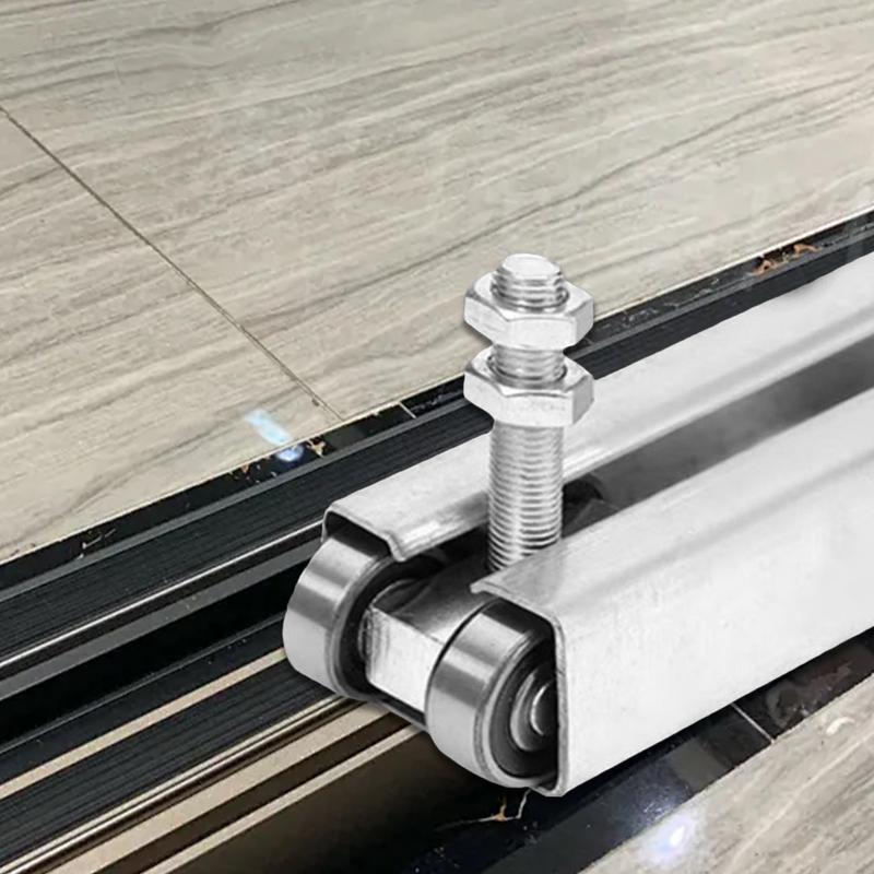 Barn Door Rollers 4 Wheel Trolley Assembly Roller Heavy Duty Sliding Door Hanger Ceiling Mount Barn Door Hardware for Wardrobe