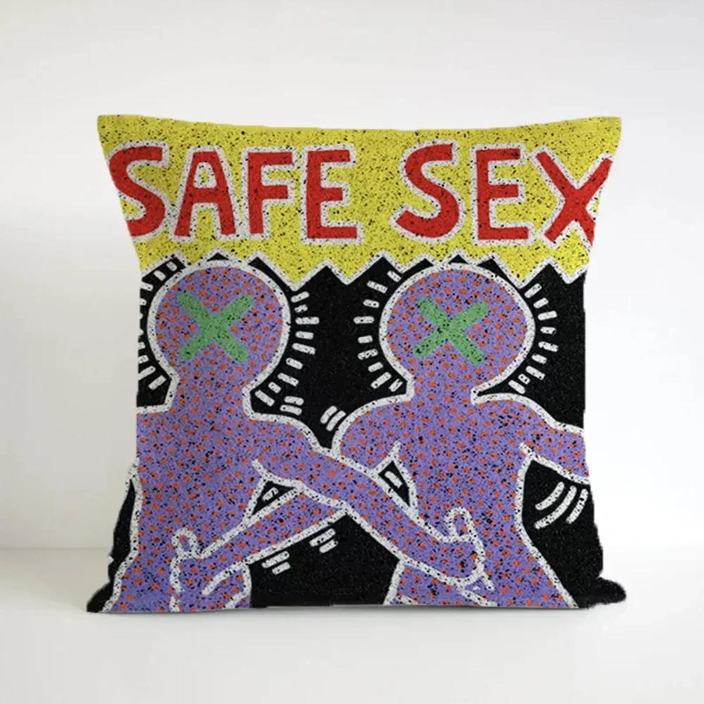 K-KEITH HARINGS cuscini decorativi per federe per divani  fodera per cuscinsedie a sdraio in peluchel,(1) 30x30cm