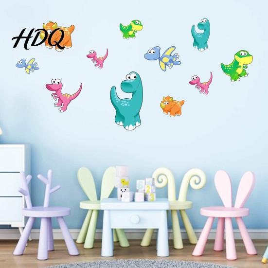 DIY Dinosaur Scene for Bedroom Wall Luminous Cartoon Sticker Self-Adhesive Decorative Waterproof PVC Murals Windows Decals Kids Room Nursery