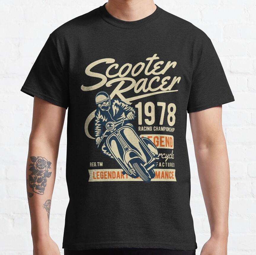 Speed Racer Vintage Classic Motorcycle Racing Genuine Equipment Motor Bike Printed T Shirt 100% Cotton  Plus Size Men's Clothing