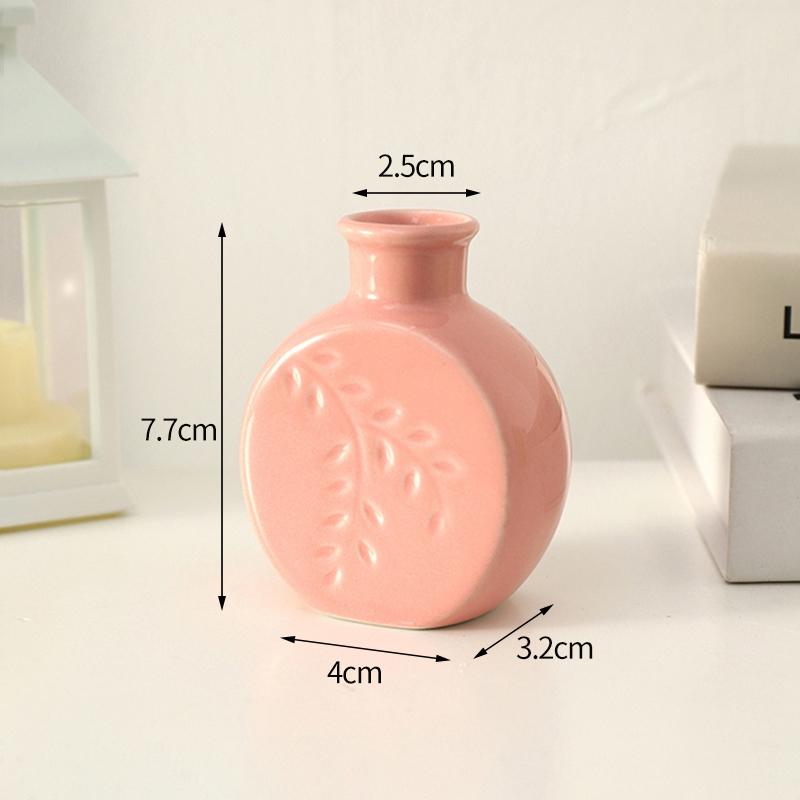 Nordic Ceramic Bud Vase Modern Small Flower Pot Decorative Flower Vases for Home Office Desktop Decor Wedding Flower Arrangement