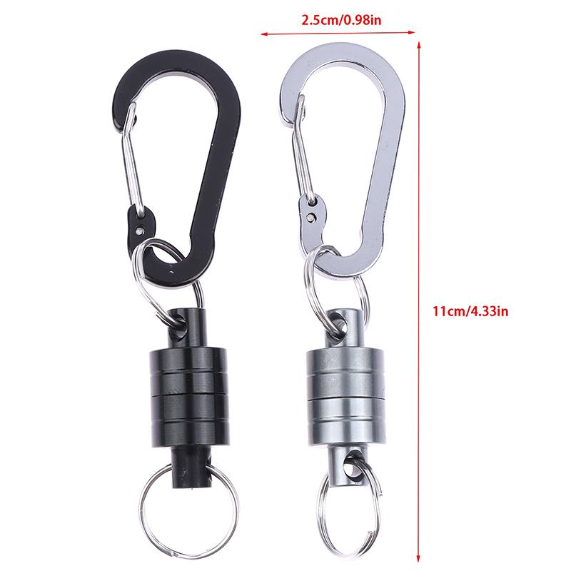 Fishing Hanging Buckle Magnetic Buckle With Keychain Carabiner Anti-Falling Fast Hanging Buckle Metal Strong Magnetic Buckle