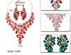 Glam European & American Statement Rhinestone Necklace and Earring Set for Women - Evening & Dinner Accessories.