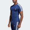 adidas T Shirts Men's Dark Blue Crew Neck Moderate IC2166
