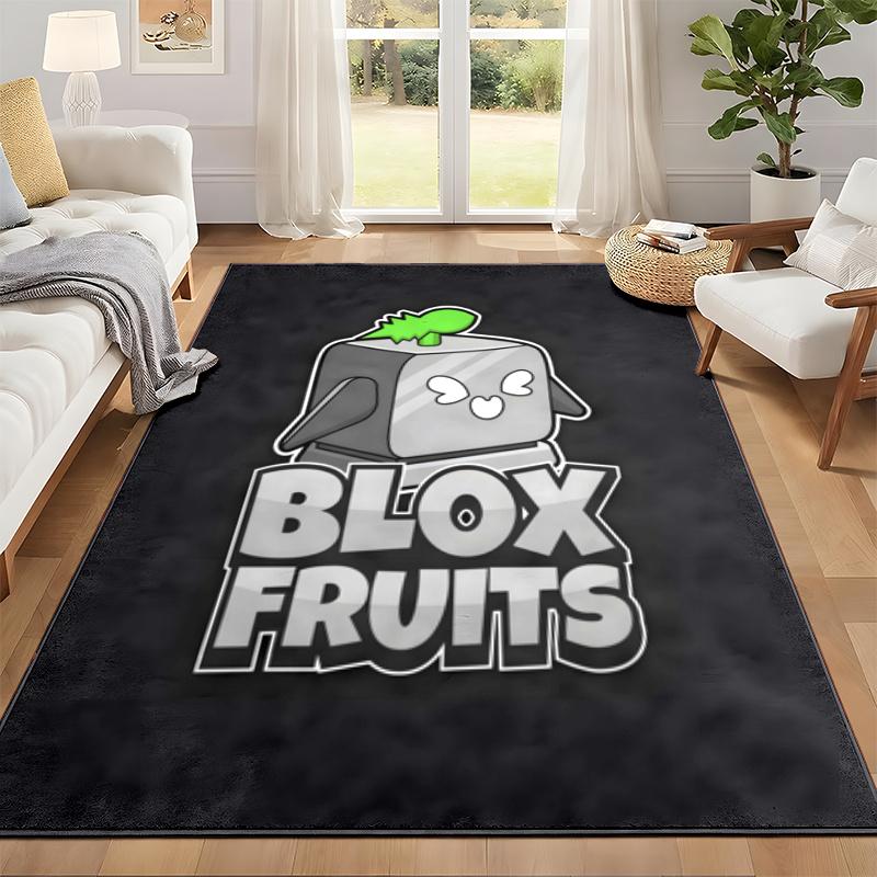 Blox Fruits Carpet Door Mat for Living Room or Bedroom Protective Mat Under Chair Office Decoration Christmas Gift Birthday Present