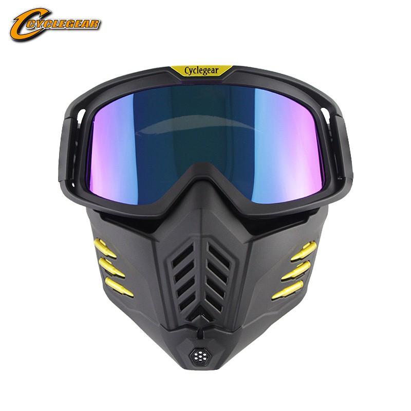 CG18 Retro Kugel-Stil Dual-Use Motorrad Brillenhelm Visier Off-Road ATV Dirt Bike Fahren