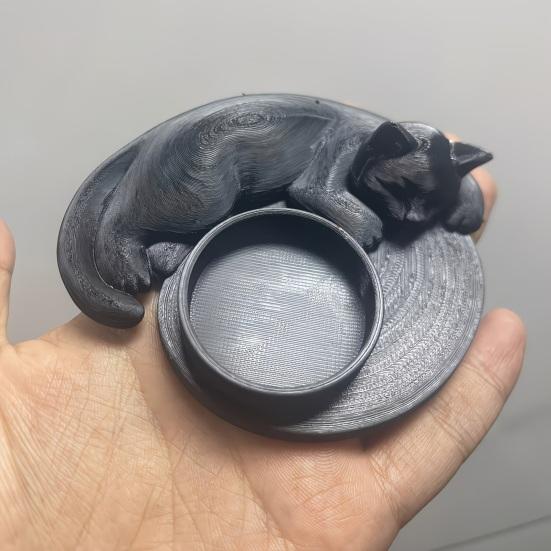 3D Printed Cat Candle Holder Tealight Candle Stand Burr-Free Cute Cat Figurine