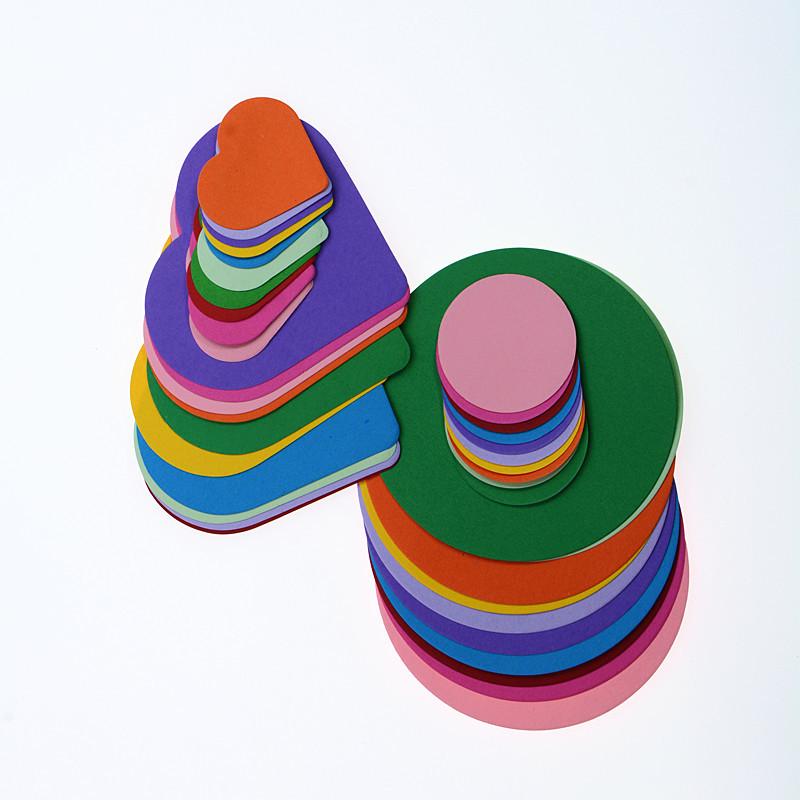 Carton colorat gros: Forme de Inimă, Stea, Floare de Prun și Rotunde pentru Origami și Meșteșuguri pentru Copii