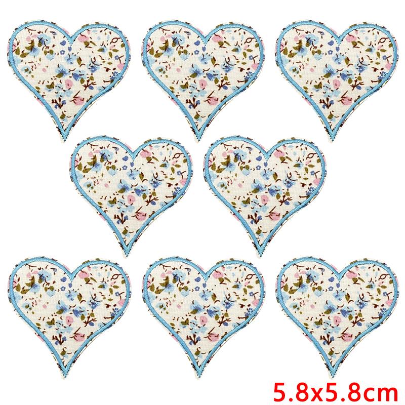 10 /26pcs Wholesale Fresh Letter Embroidery Patch Diy Floral Heart Bow Iron On Patches For Clothes Jackets Backpack Sew Stickers 