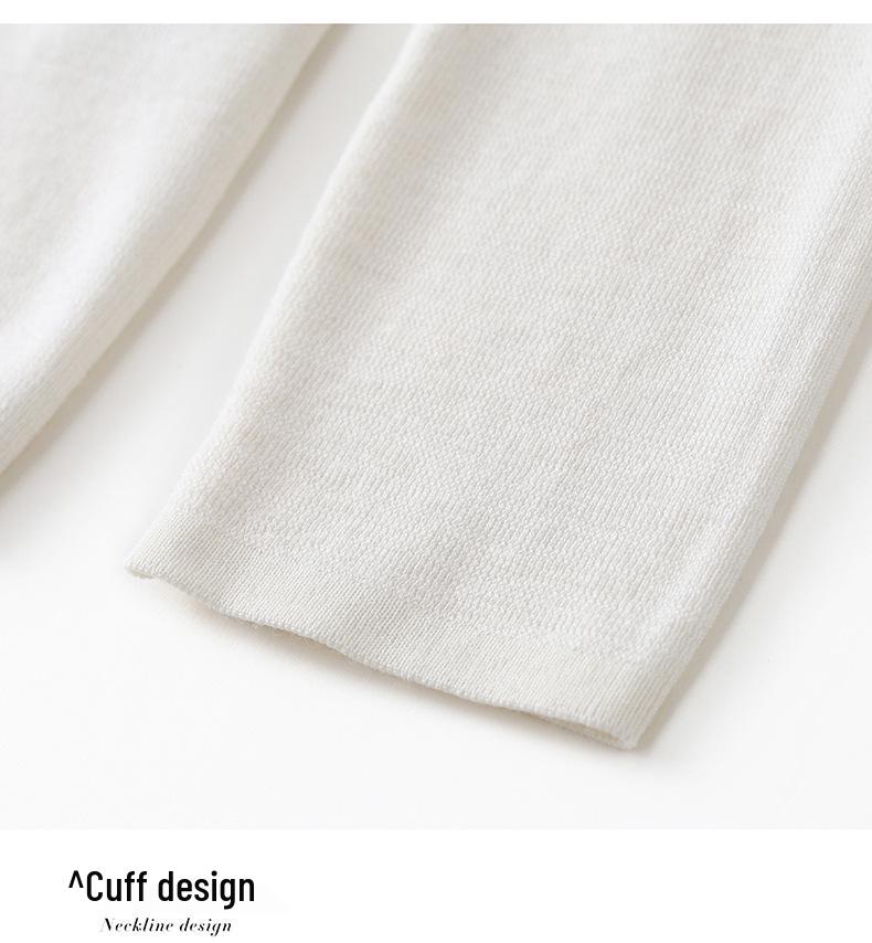 2026 Spring/Summer V-neck Yangzi Gauze Pure Wool Knitwear: Korean-Style Women's Comfort Base Layer Top