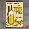 Keep Calm Inspirational Tin Sign for Bar or Restaurant